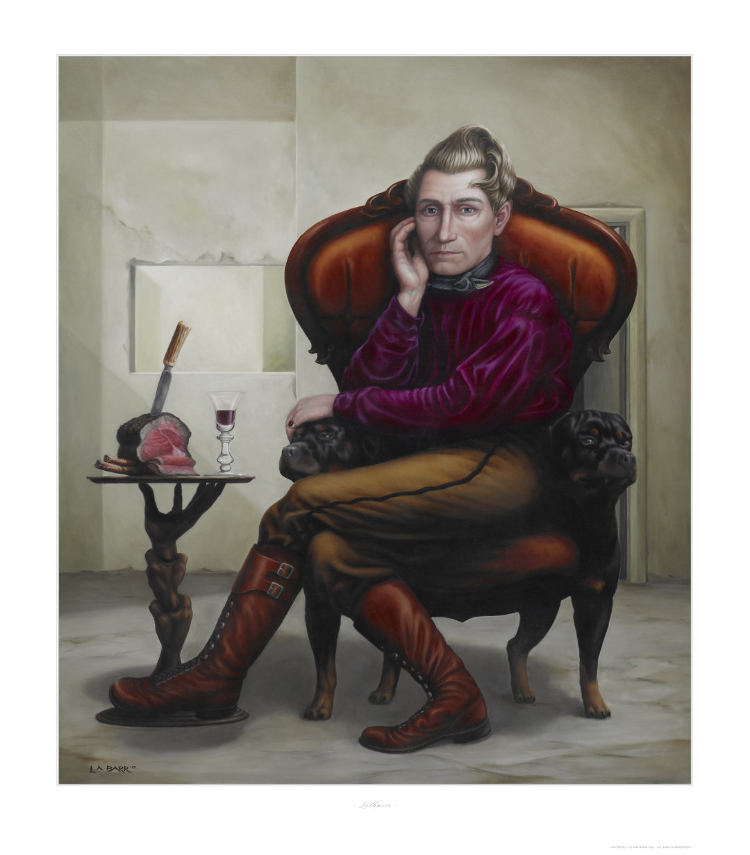 aging lothario in armchair